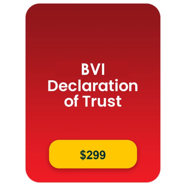 BVI Declaration of Trust (One Time Fee - Select only once if you choose Nominee Shareholder) (optional)