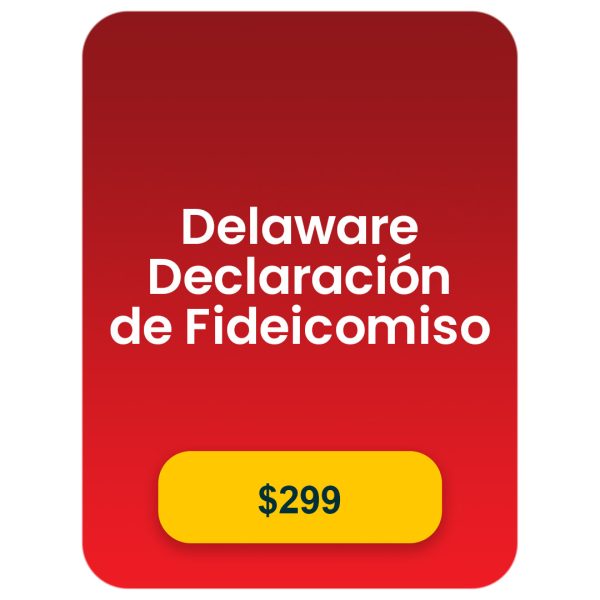 Delaware Declaración de fideicomiso (tarifa única: seleccione solo una vez si elige accionista nómino - Opcional)